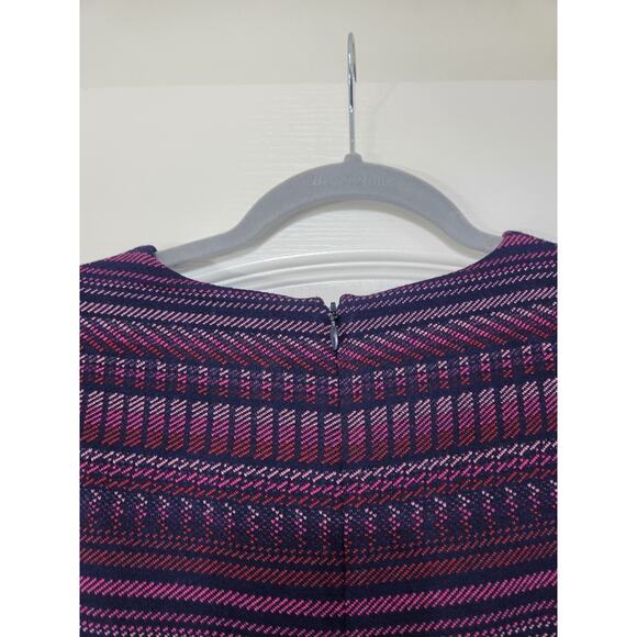 Amanda Uprichard Paxton Juniper Stripe Purple Plunge V-Neck Mini Knit Dress, XS - Picture 9 of 12